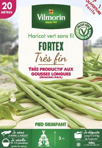Légumes Secs - Haricot Grimpant Vert Fortex (Obtention I.N.R.A.) - 20 m - PACKAGING_RECTO